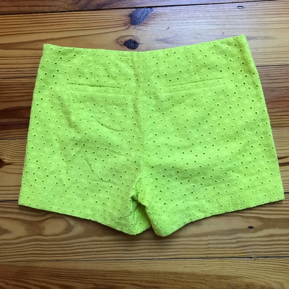 Ann Taylor Green Yellow Eyelet Shorts, EUC, 4 - Picture 10 of 10